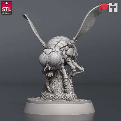 3D Printed STL Miniatures Giant Flies Set 28 - 32mm War Gaming D&D