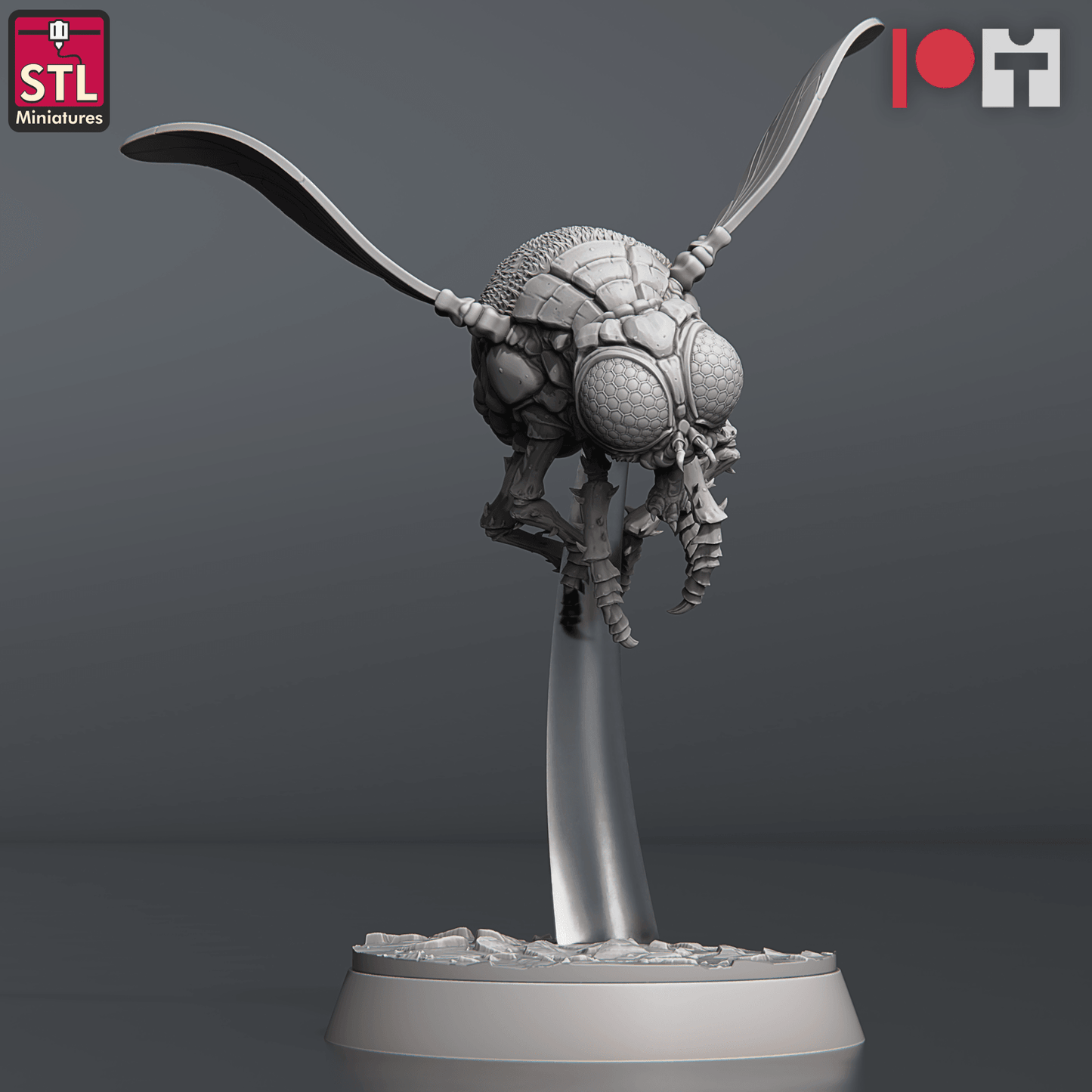 3D Printed STL Miniatures Giant Flies Set 28 - 32mm War Gaming D&D