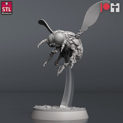 3D Printed STL Miniatures Giant Flies Set 28 - 32mm War Gaming D&D