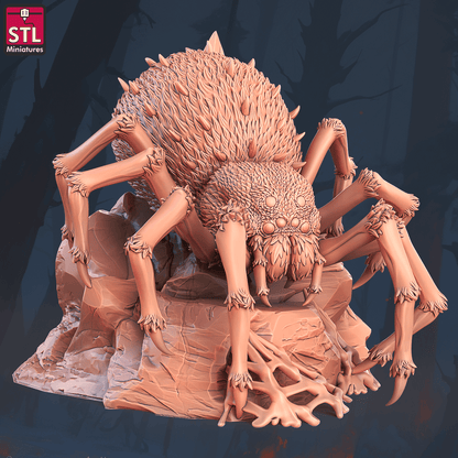 3D Printed STL Miniatures Giant Spiders Set 28 - 32mm War Gaming D&D
