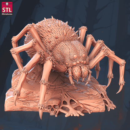 3D Printed STL Miniatures Giant Spiders Set 28 - 32mm War Gaming D&D