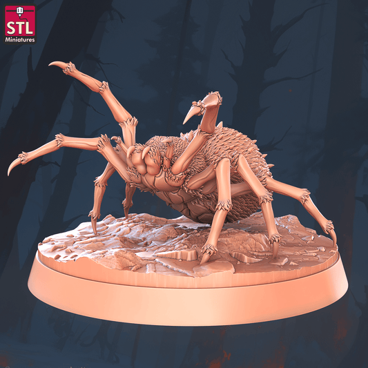 3D Printed STL Miniatures Giant Spiders Set 28 - 32mm War Gaming D&D