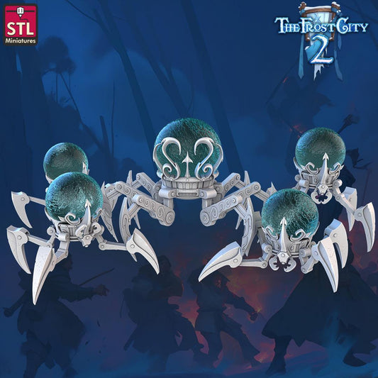 3D Printed STL Miniatures Glass Spiders The Frost City 2 28 - 32mm War Gaming D&D