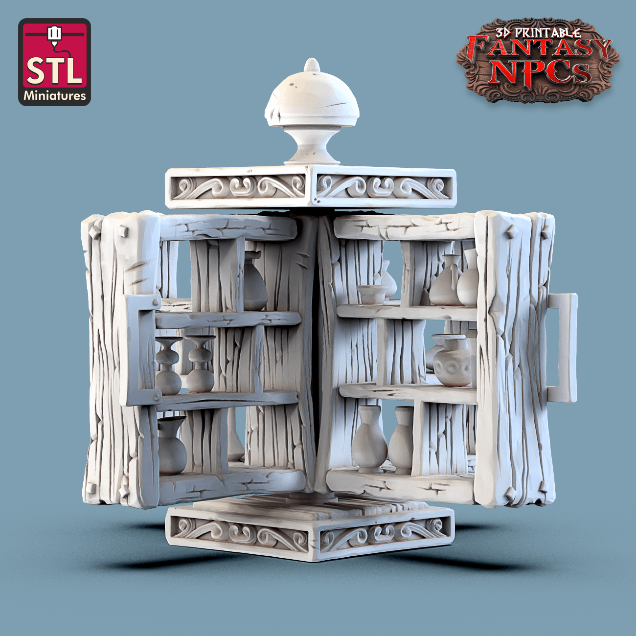 3D Printed STL Miniatures Glassblower Set Fantasy NPC 28mm - 32mm War Gaming D&D