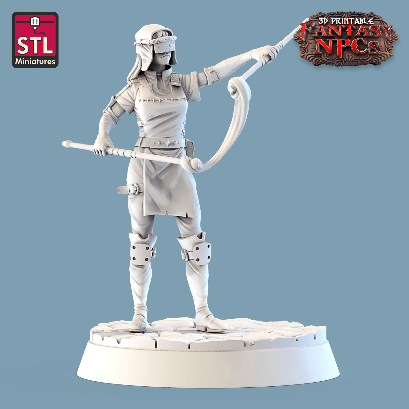 3D Printed STL Miniatures Glassblower Set Fantasy NPC 28mm - 32mm War Gaming D&D