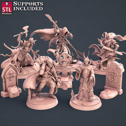 3D Printed STL Miniatures Graveyard Set 28mm - 32mm War Gaming D&D