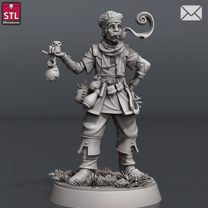 3D Printed STL Miniatures Herbalist Set 28 - 32mm War Gaming D&D