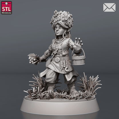 3D Printed STL Miniatures Herbalist Set 28 - 32mm War Gaming D&D
