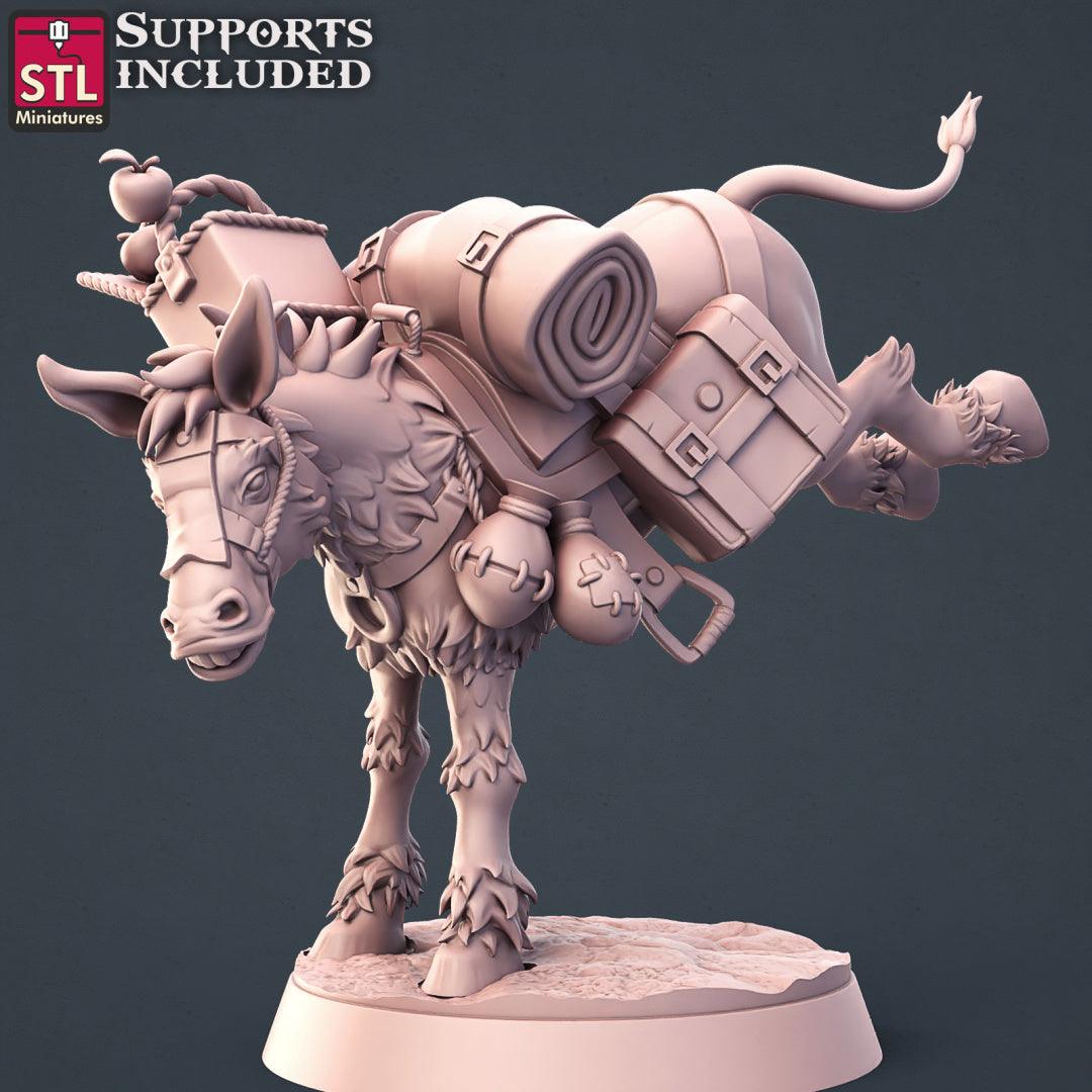 3D Printed STL Miniatures Horse Trainer Set Fantasy NPC 2 | 28 - 32mm War Gaming D&D
