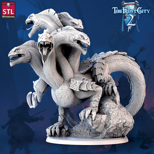 3D Printed STL Miniatures Hydra The Frost City 2 28 - 32mm War Gaming D&D
