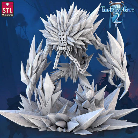 3D Printed STL Miniatures Ice Elementals 28 - 32mm War Gaming D&D