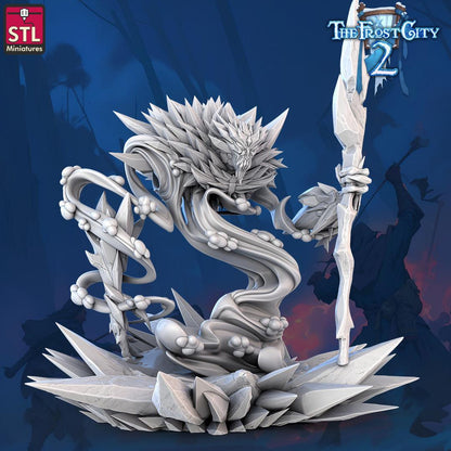 3D Printed STL Miniatures Ice Elementals 28 - 32mm War Gaming D&D