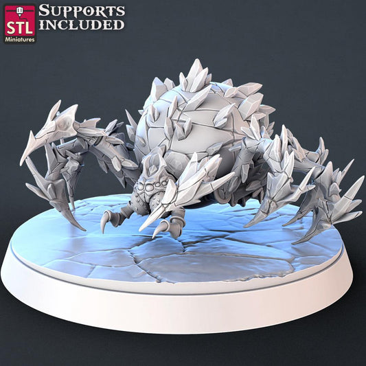 3D Printed STL Miniatures Ice Spiders | 28 - 32mm War Gaming D&D