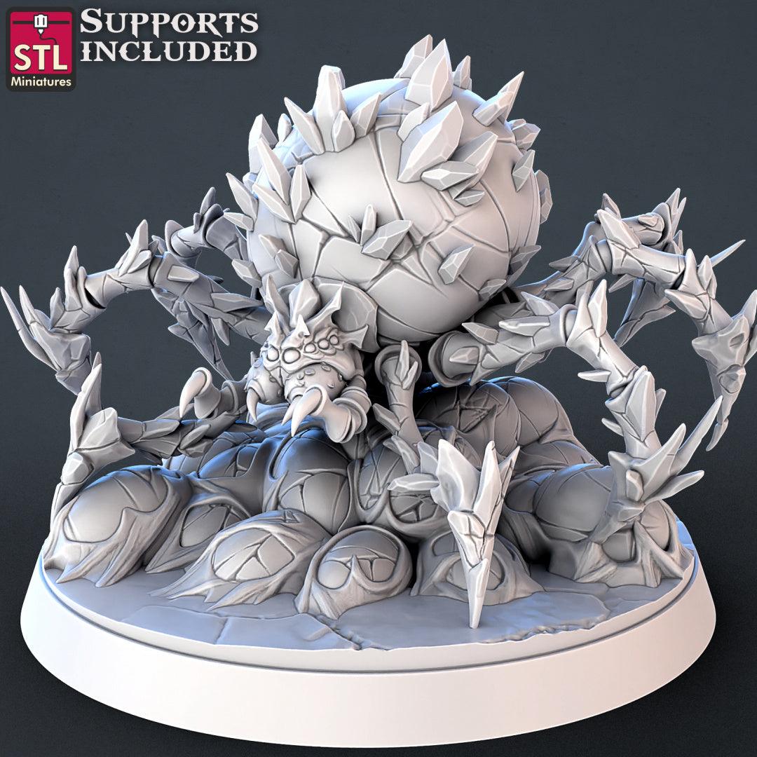 3D Printed STL Miniatures Ice Spiders | 28 - 32mm War Gaming D&D