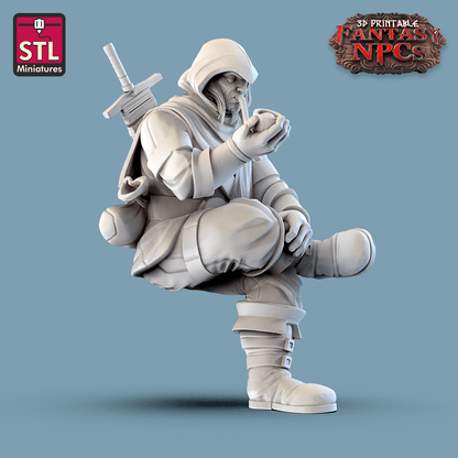 3D Printed STL Miniatures Inn Tavern Set Fantasy NPC 28mm - 32mm War Gaming D&D