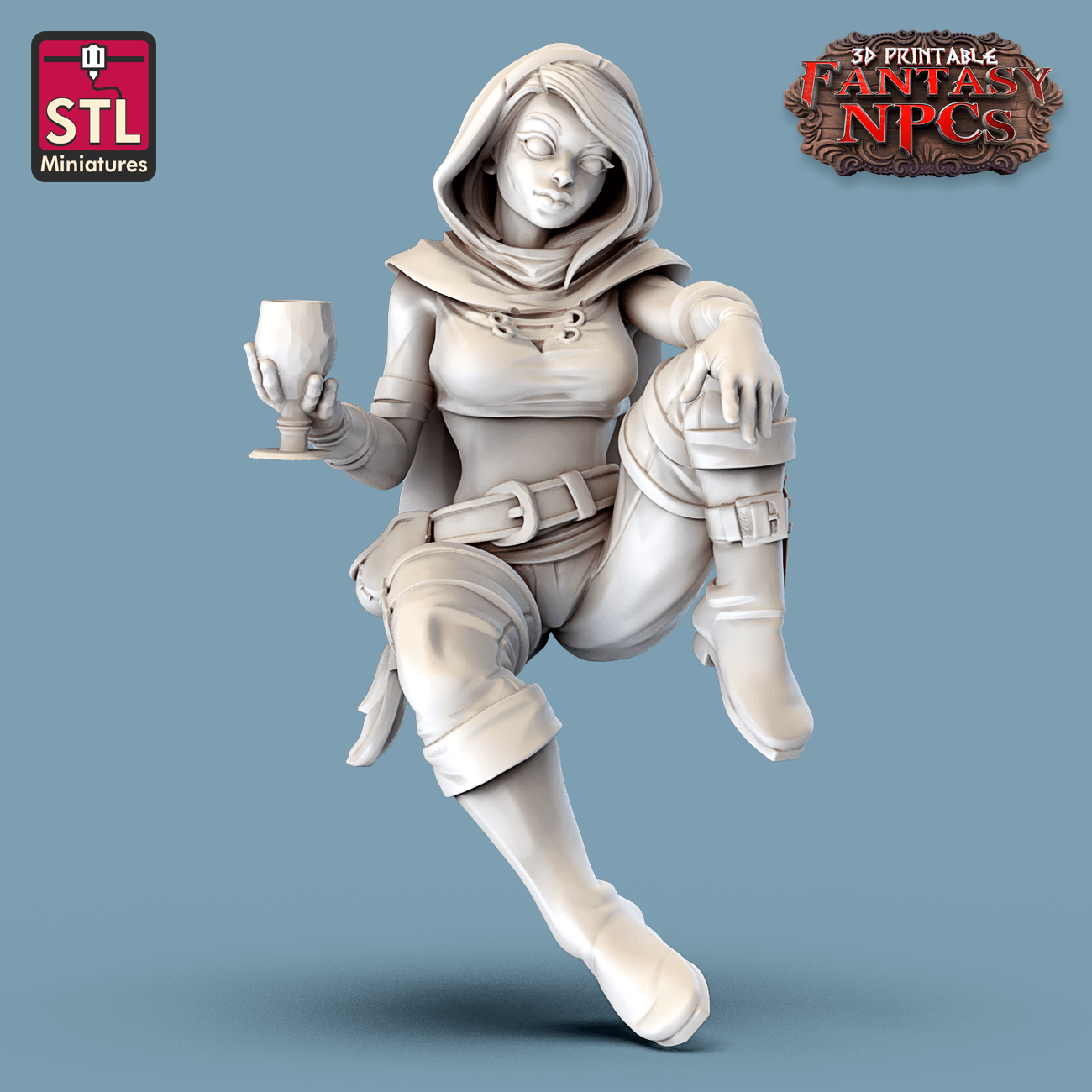 3D Printed STL Miniatures Inn Tavern Set Fantasy NPC 28mm - 32mm War Gaming D&D