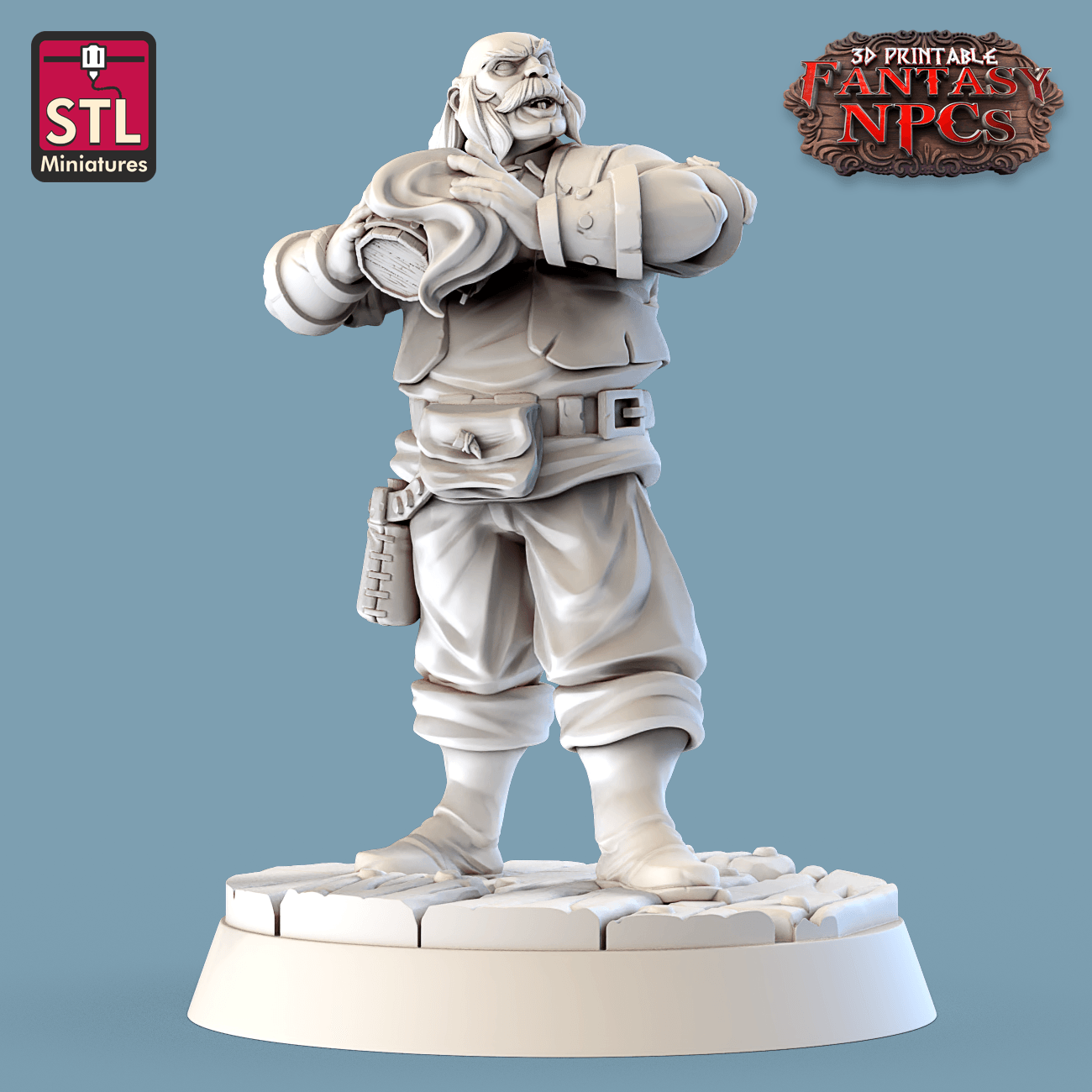 3D Printed STL Miniatures Inn Tavern Set Fantasy NPC 28mm - 32mm War Gaming D&D