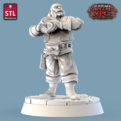 3D Printed STL Miniatures Inn Tavern Set Fantasy NPC 28mm - 32mm War Gaming D&D
