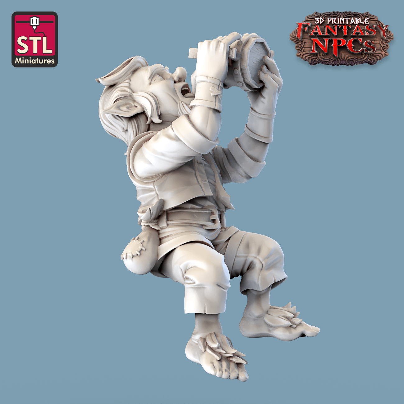 3D Printed STL Miniatures Inn Tavern Set Fantasy NPC 28mm - 32mm War Gaming D&D