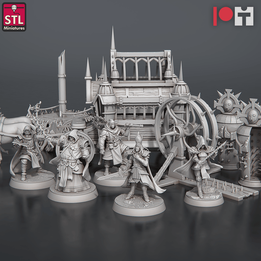 3D Printed STL Miniatures Inquisitors Set 28 - 32mm War Gaming D&D