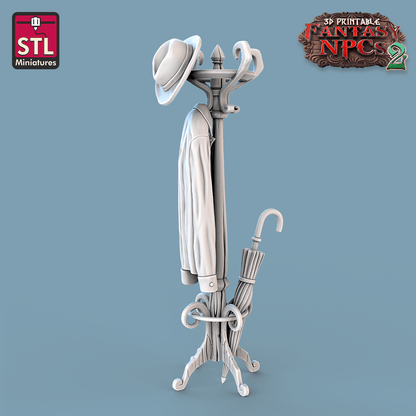 3D Printed STL Miniatures Investigator Set Fantasy NPC 2 | 28 - 32mm War Gaming D&D