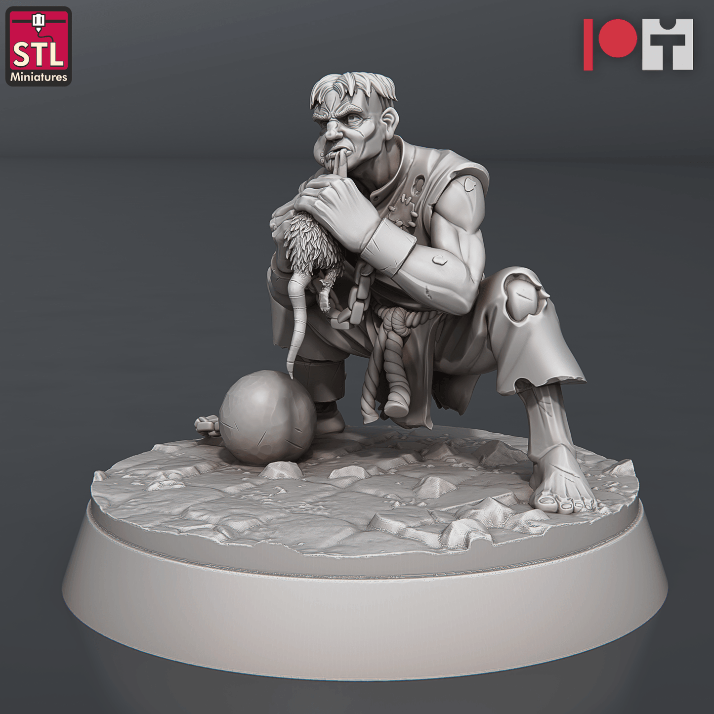 3D Printed STL Miniatures Jail Set 28 - 32mm War Gaming D&D