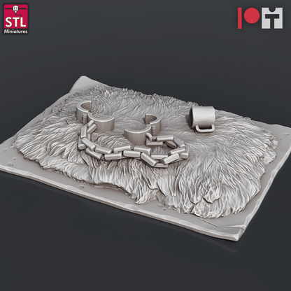 3D Printed STL Miniatures Jail Set 28 - 32mm War Gaming D&D