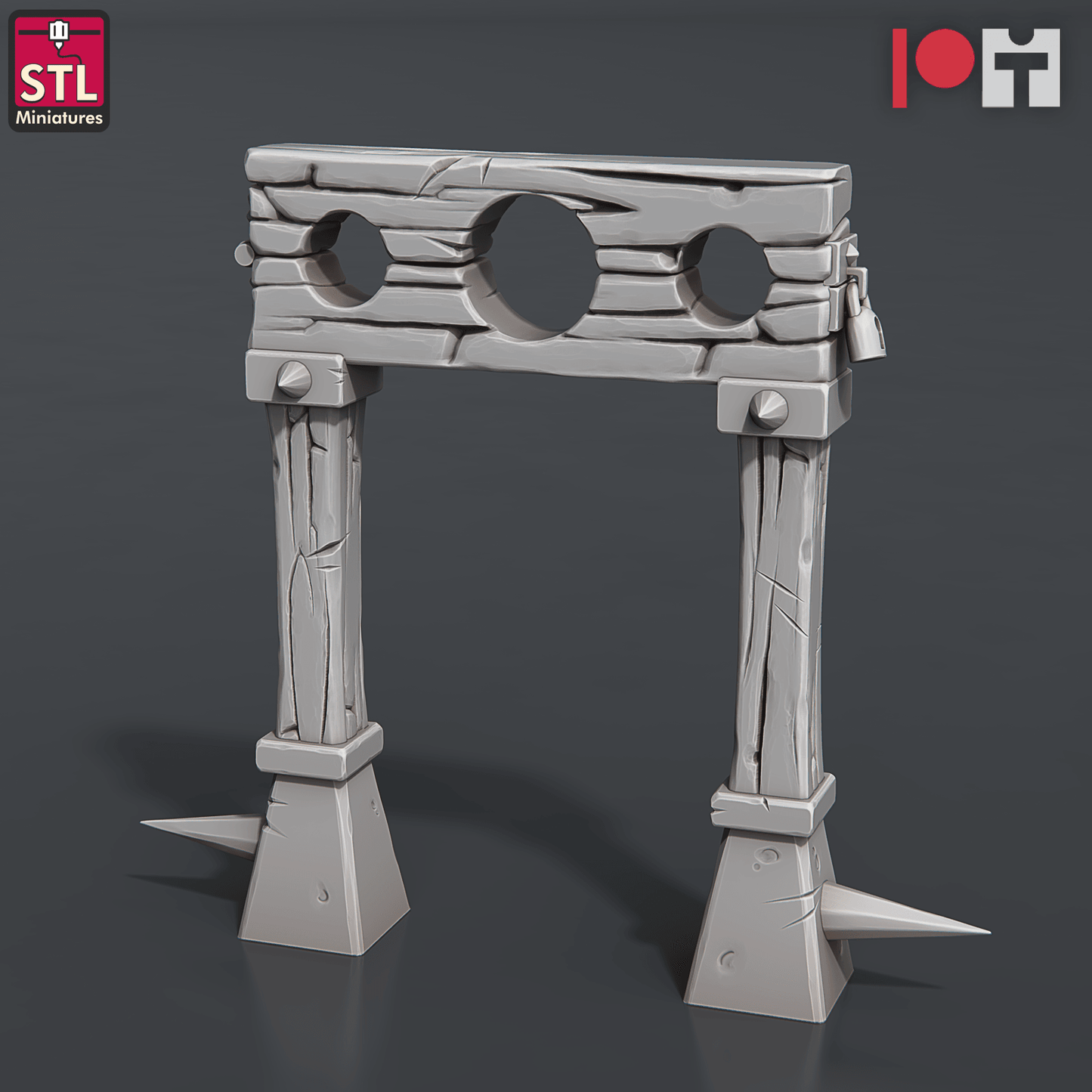 3D Printed STL Miniatures Jail Set 28 - 32mm War Gaming D&D