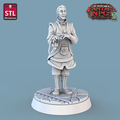 3D Printed STL Miniatures Jewelers Set Fantasy NPC 2 | 28 - 32mm War Gaming D&D