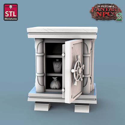 3D Printed STL Miniatures Jewelers Set Fantasy NPC 2 | 28 - 32mm War Gaming D&D