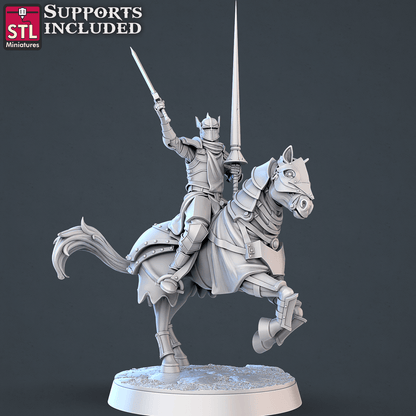 3D Printed STL Miniatures Jousting Set 28mm - 32mm War Gaming D&D