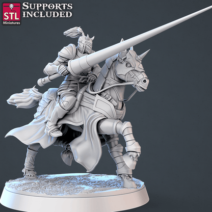 3D Printed STL Miniatures Jousting Set 28mm - 32mm War Gaming D&D