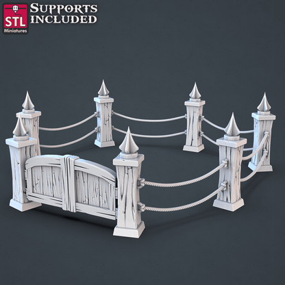 3D Printed STL Miniatures Jousting Set 28mm - 32mm War Gaming D&D