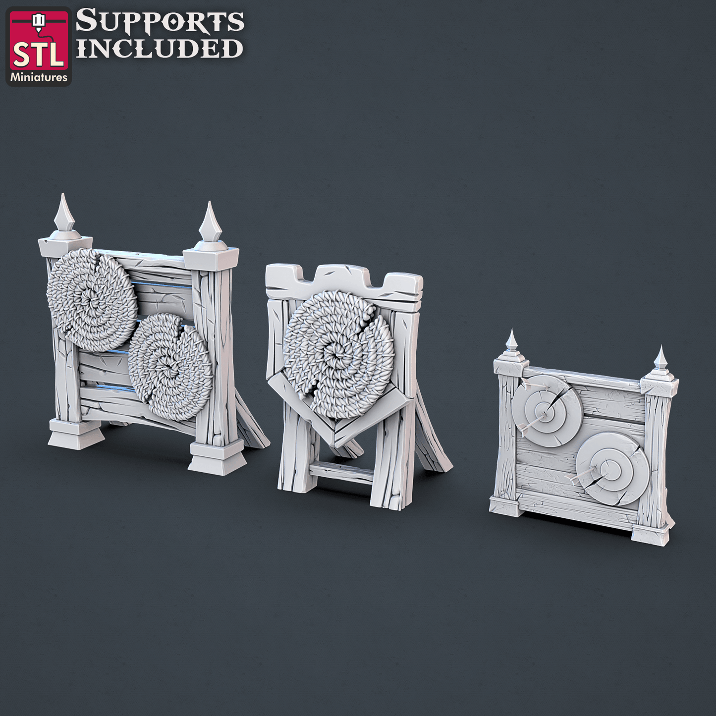 3D Printed STL Miniatures Jousting Set 28mm - 32mm War Gaming D&D