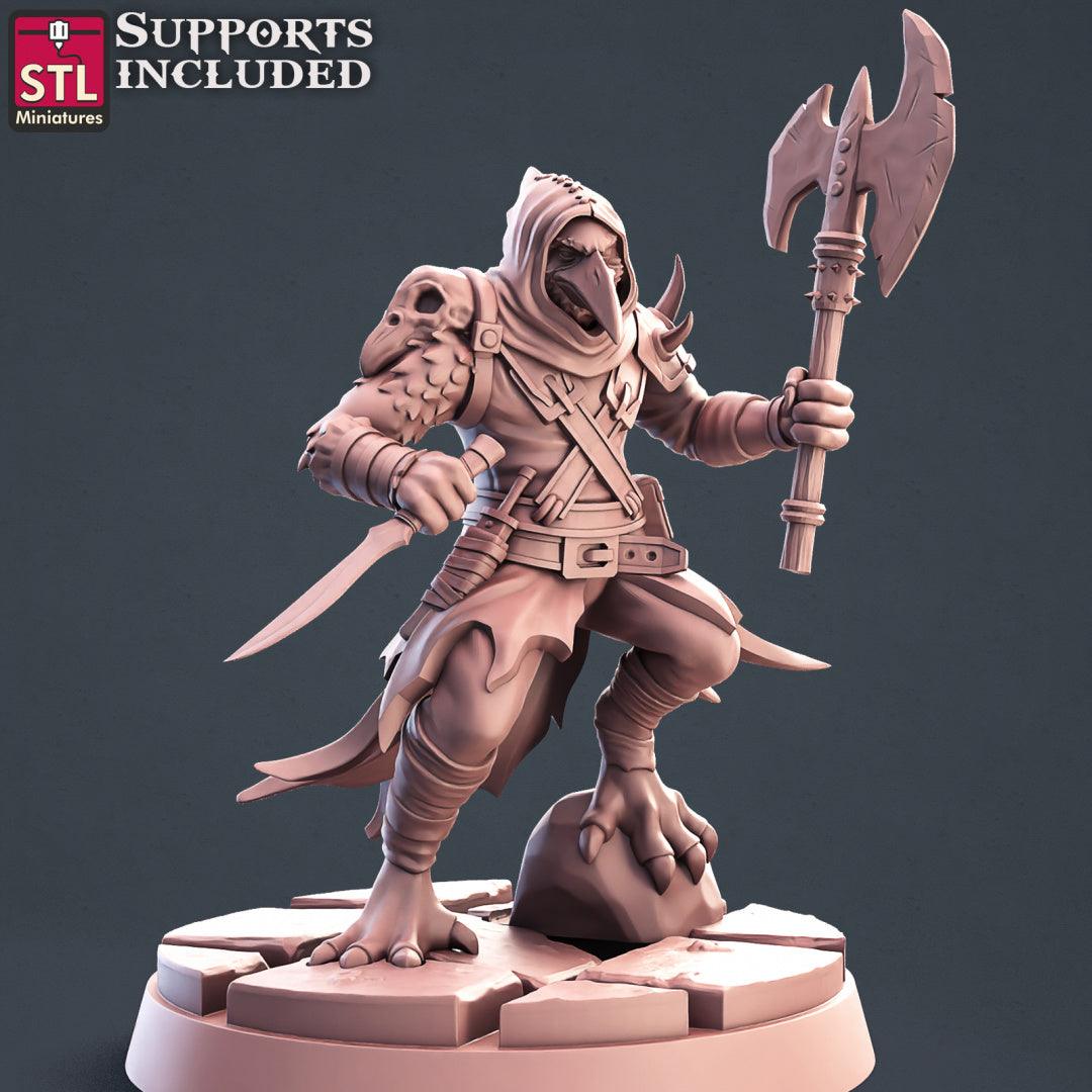3D Printed STL Miniatures Kenku Set 28 - 32mm War Gaming D&D