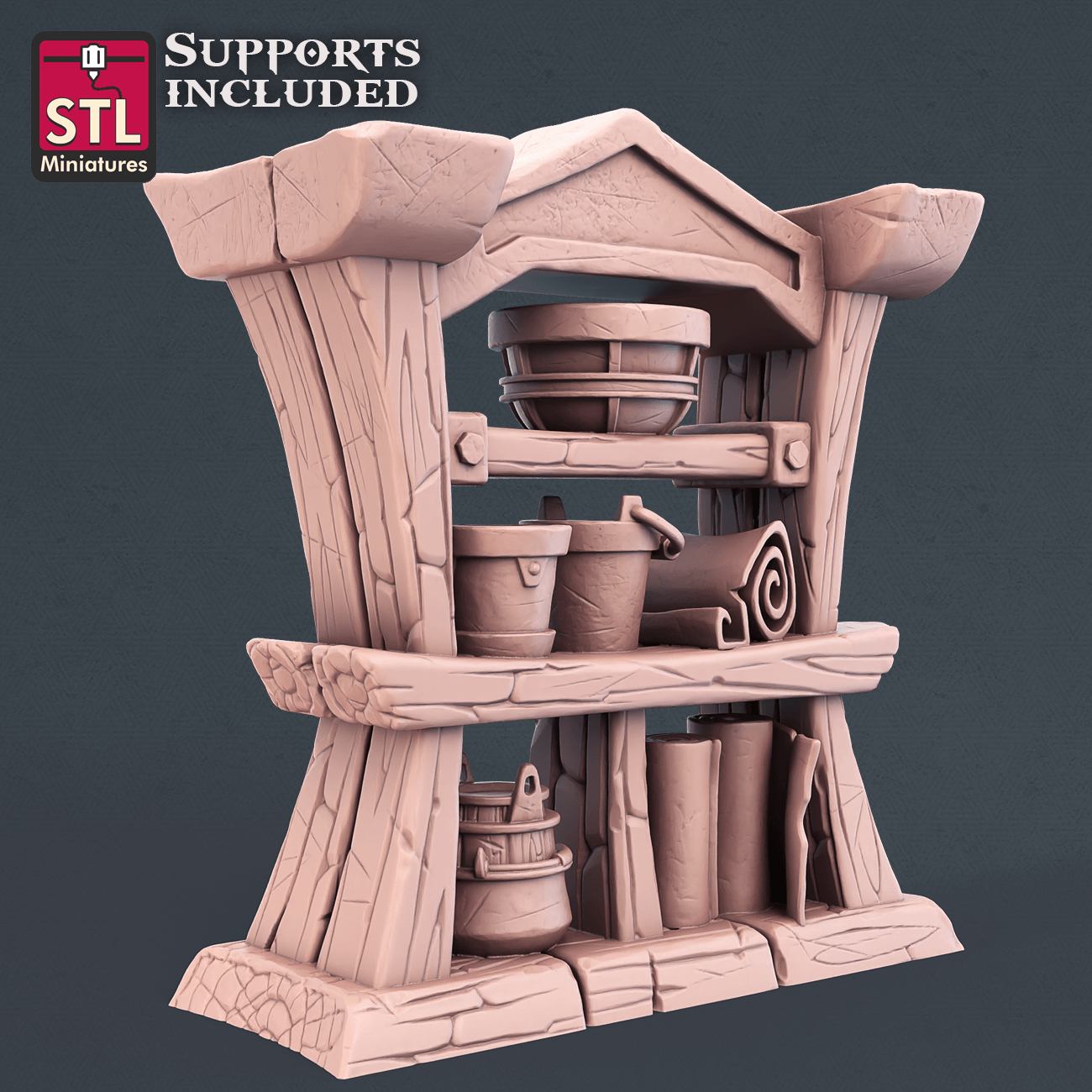 3D Printed STL Miniatures Leather Worker Set 28mm - 32mm War Gaming D&D