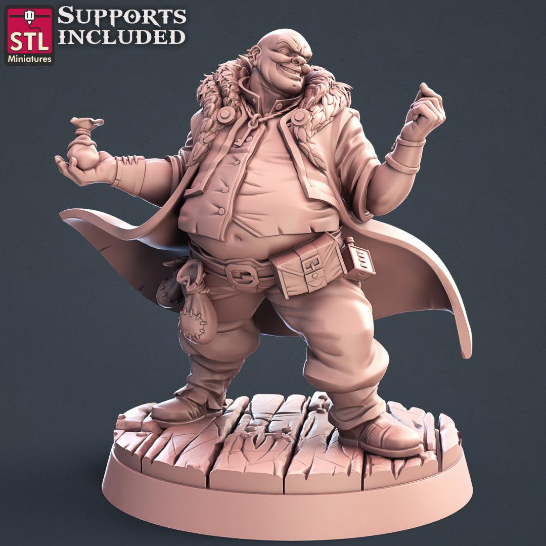 3D Printed STL Miniatures Lender Set Fantasy NPC 2 | 28 - 32mm War Gaming D&D