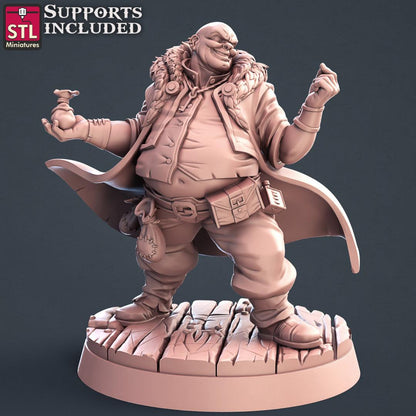 3D Printed STL Miniatures Lender Set Fantasy NPC 2 | 28 - 32mm War Gaming D&D