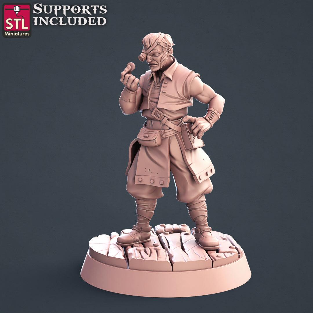 3D Printed STL Miniatures Lender Set Fantasy NPC 2 | 28 - 32mm War Gaming D&D