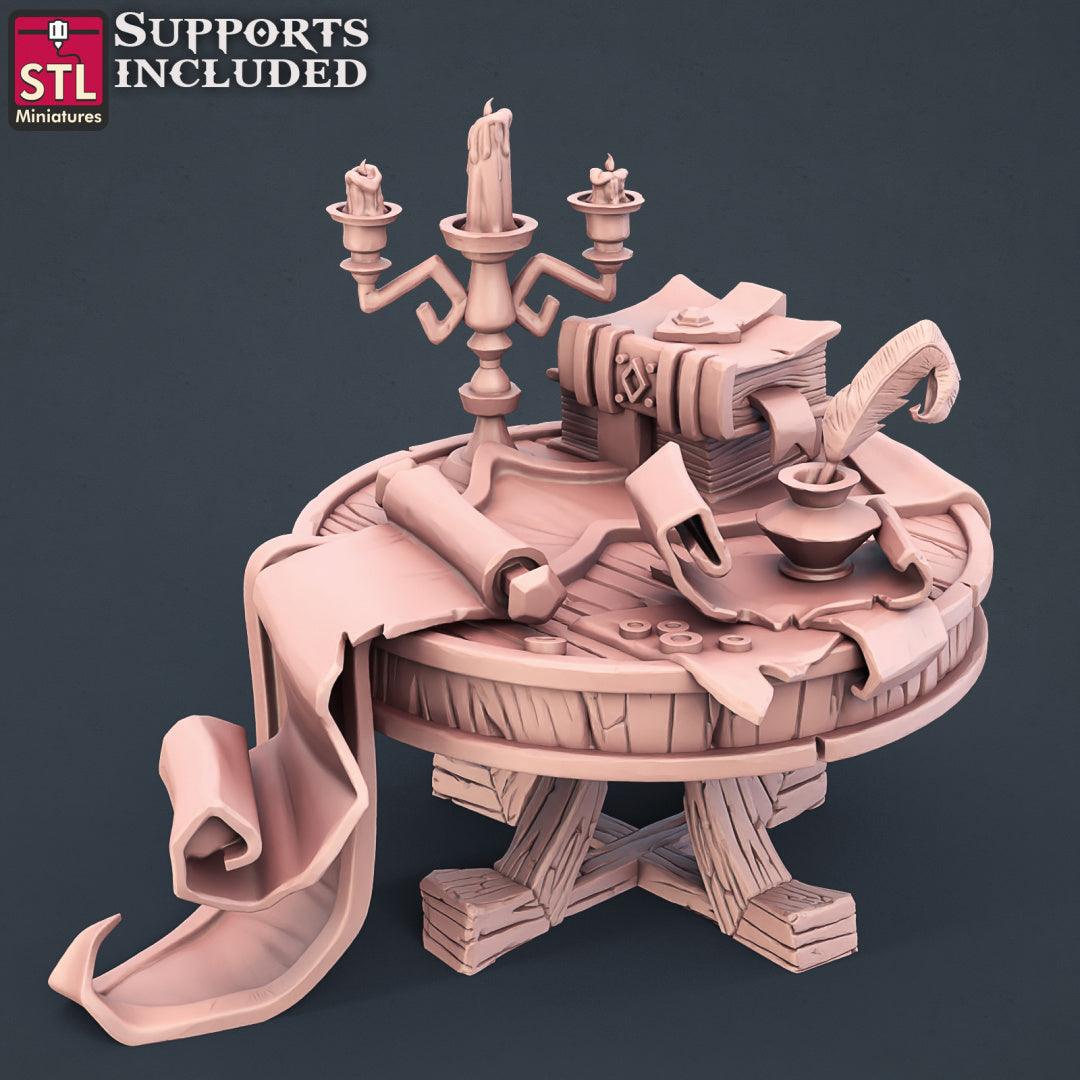 3D Printed STL Miniatures Librarian Set 28mm - 32mm War Gaming D&D