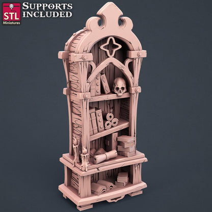 3D Printed STL Miniatures Librarian Set 28mm - 32mm War Gaming D&D