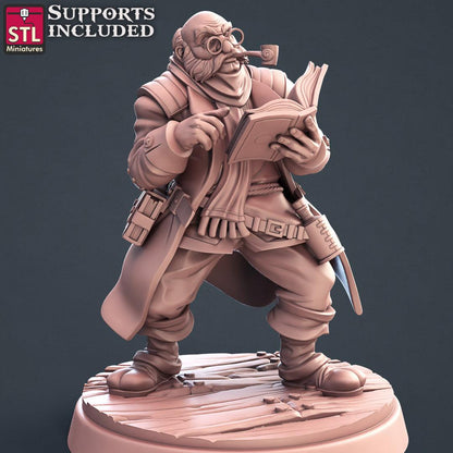 3D Printed STL Miniatures Librarian Set 28mm - 32mm War Gaming D&D