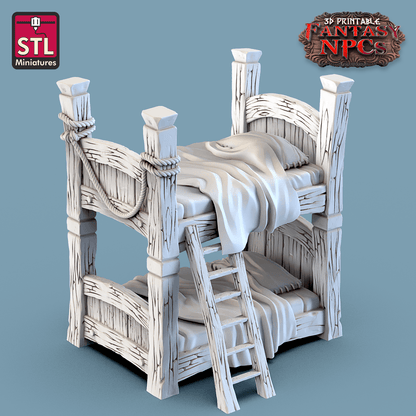 3D Printed STL Miniatures Lighthouse Keeper Set Fantasy NPC 28mm - 32mm War Gaming D&D