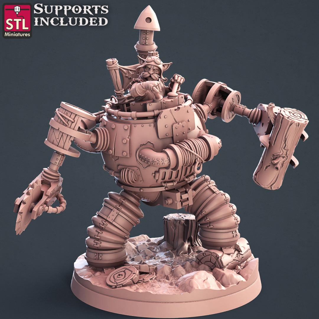 3D Printed STL Miniatures Lumberjack Set 28mm - 32mm War Gaming D&D
