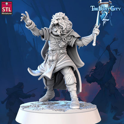 3D Printed STL Miniatures Mages The Frost City 2 28 - 32mm War Gaming D&D