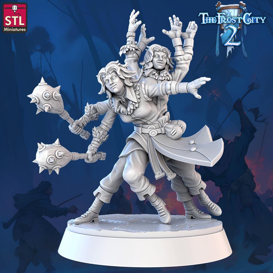 3D Printed STL Miniatures Mages The Frost City 2 28 - 32mm War Gaming D&D