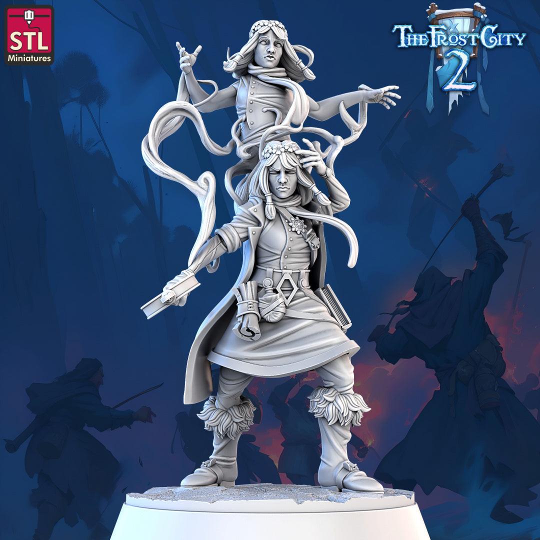 3D Printed STL Miniatures Mages The Frost City 2 28 - 32mm War Gaming D&D