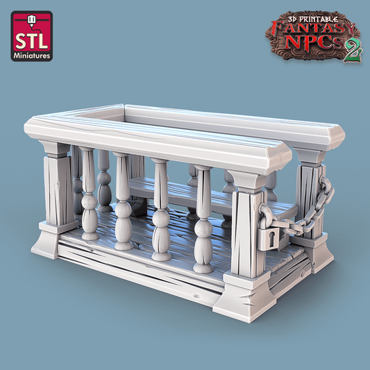 3D Printed STL Miniatures Magistrate Set Fantasy NPC 2 | 28 - 32mm War Gaming D&D