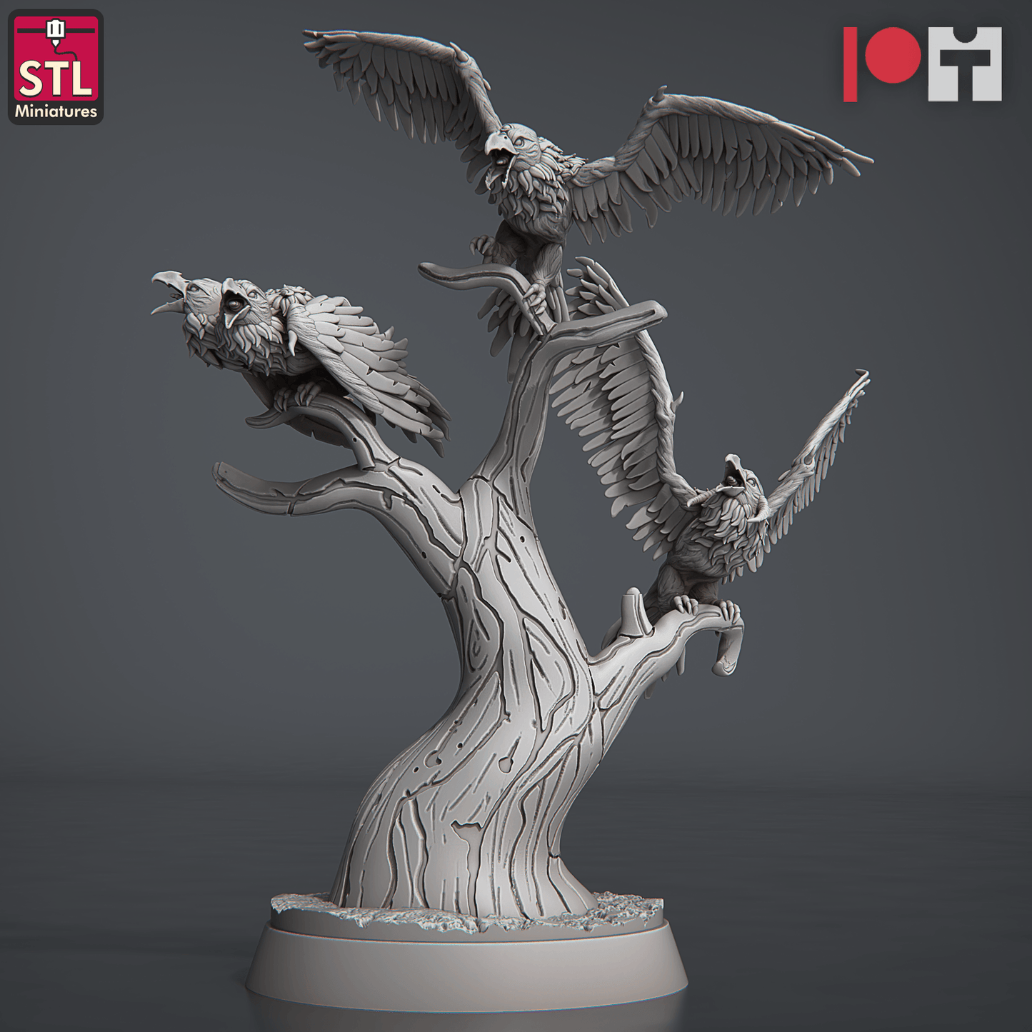 3D Printed STL Miniatures Magmites Hellcrows Set 28 - 32mm War Gaming D&D