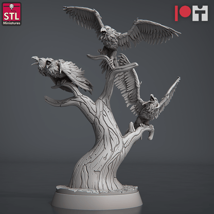 3D Printed STL Miniatures Magmites Hellcrows Set 28 - 32mm War Gaming D&D